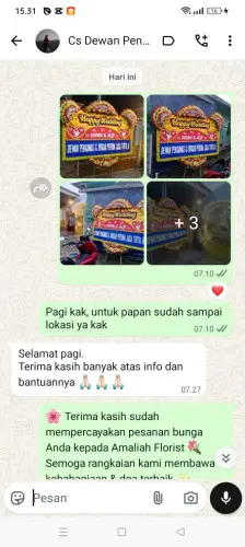 Testimonial Papan Bunga Pernikahan bama